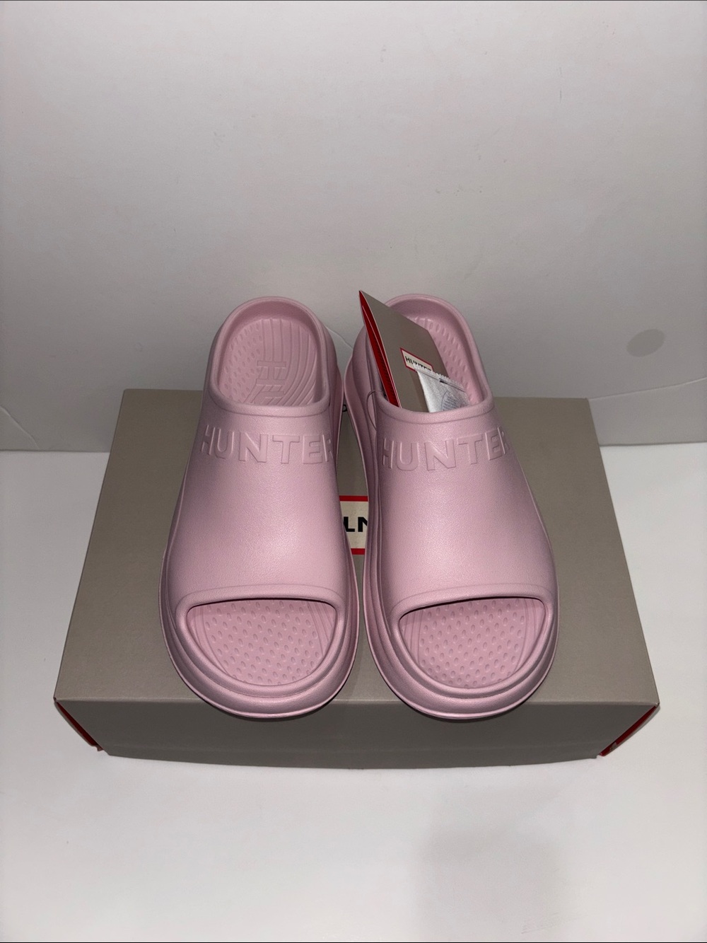 Hunter Pink Slide Sandals - Women's Slip-On EVA Slides